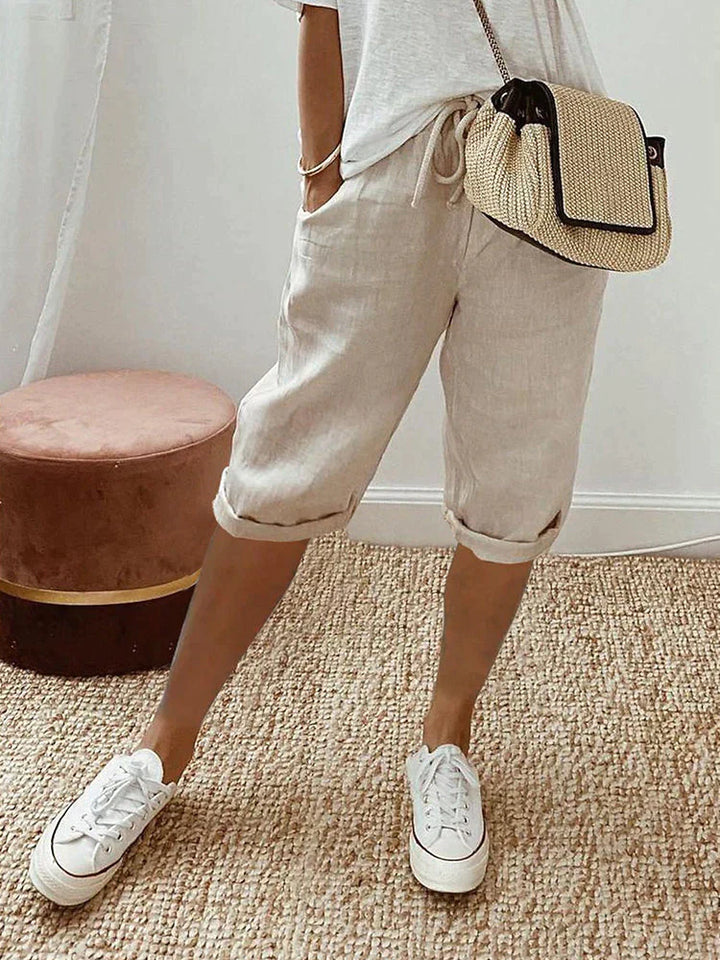 Jillian | Shorts confortables avec ourlet roulé