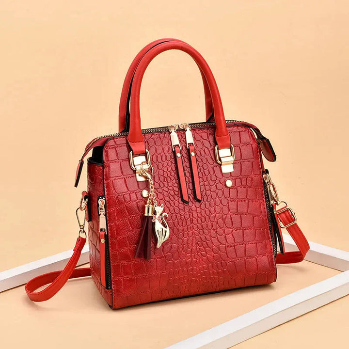 Sac en cuir embossé crocodile