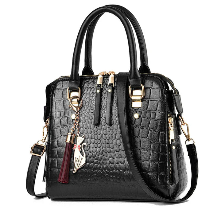 Sac en cuir embossé crocodile
