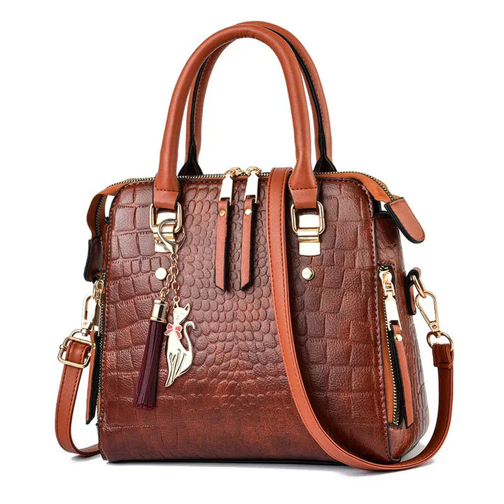 Sac en cuir embossé crocodile
