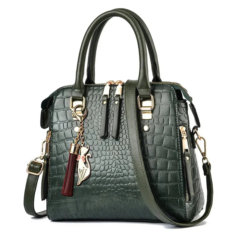 Sac en cuir embossé crocodile
