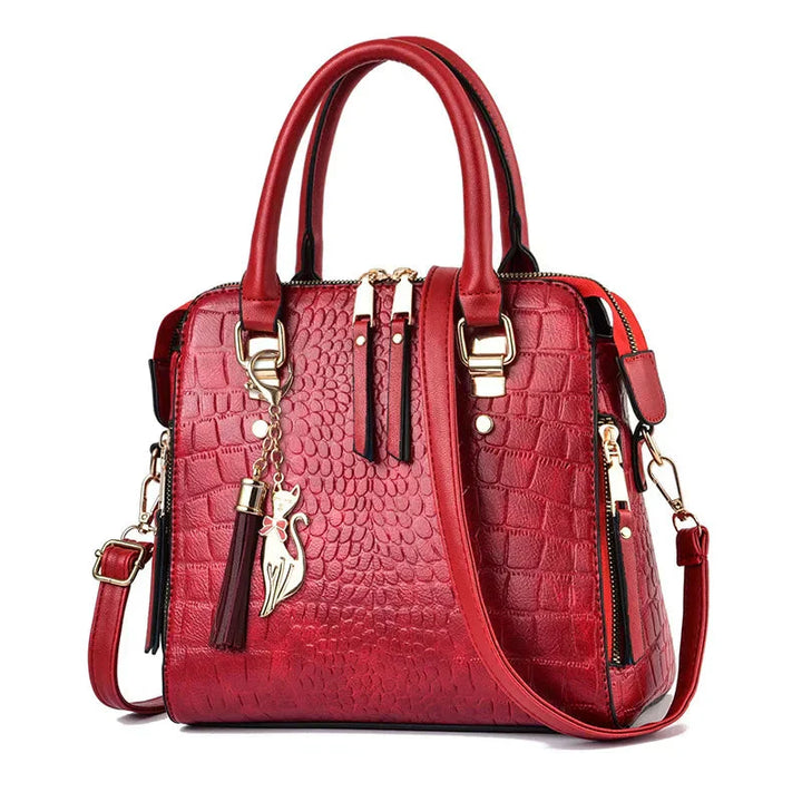 Sac en cuir embossé crocodile