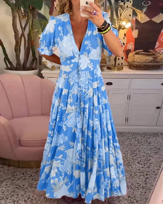 Isabeau™ | Robe Longue Élégante avec Décolleté en V et Poches Pratiques