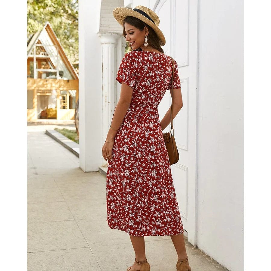 Lola™ Robe Midi Ibiza à Fleurs