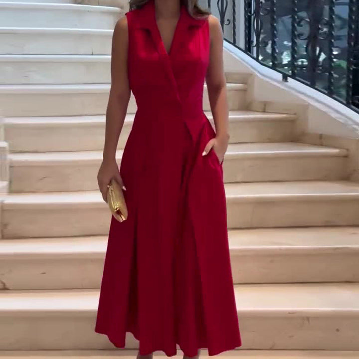Amancia | Robe Midi avec Décolleté en V