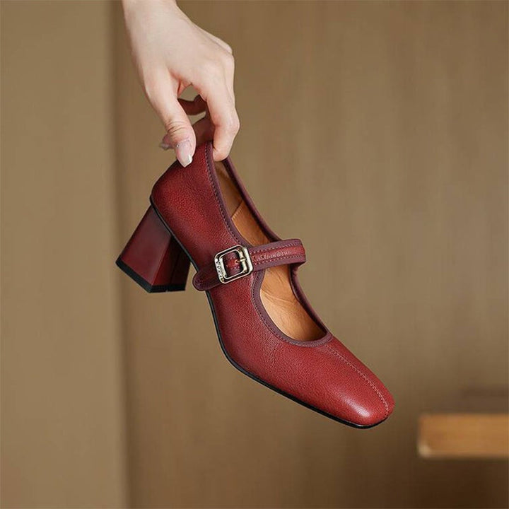 Desna - Chaussures modernes à talons épais dans le style français