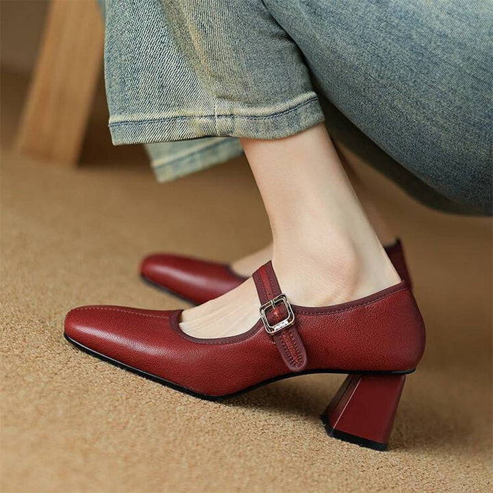 Desna - Chaussures modernes à talons épais dans le style français