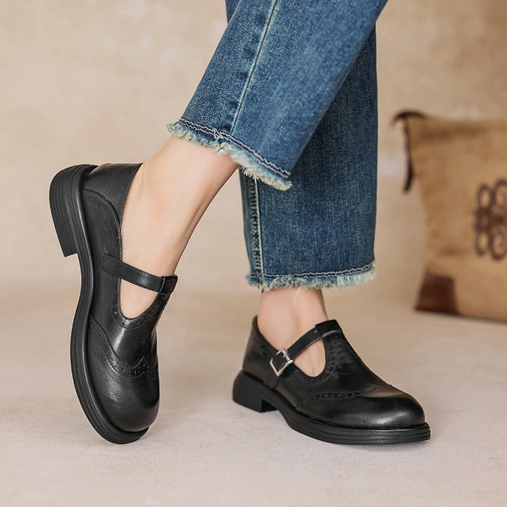 Lenara - Chaussures en cuir rétro pour femmes
