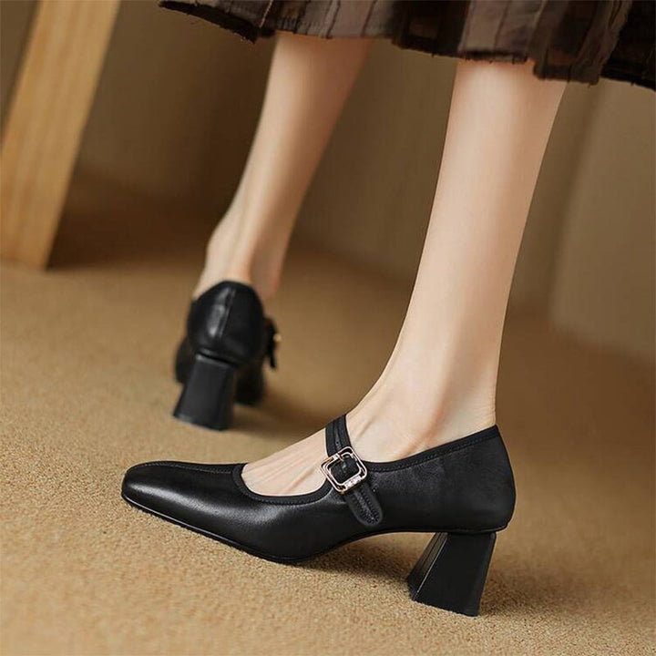Desna - Chaussures modernes à talons épais dans le style français