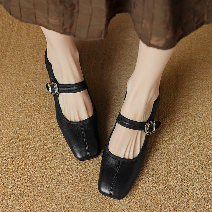 Desna - Chaussures modernes à talons épais dans le style français
