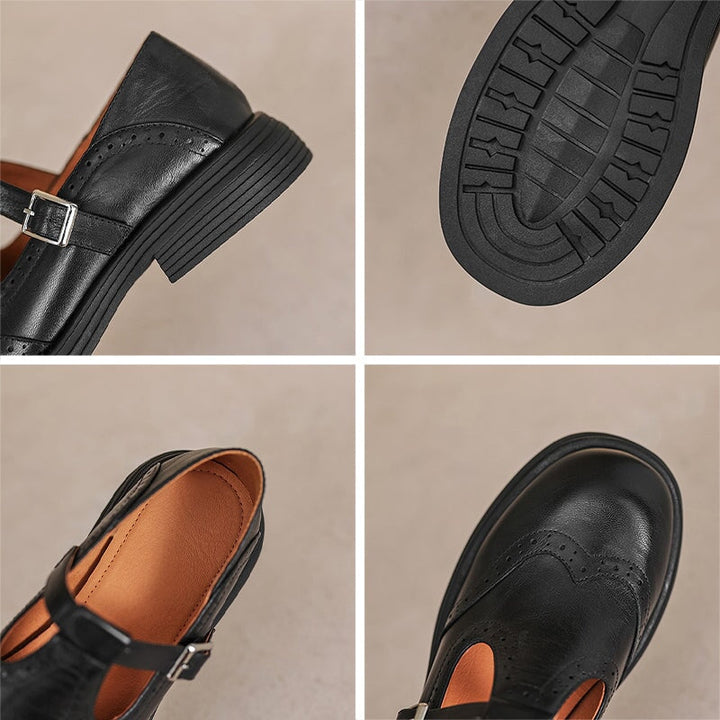 Lenara - Chaussures en cuir rétro pour femmes