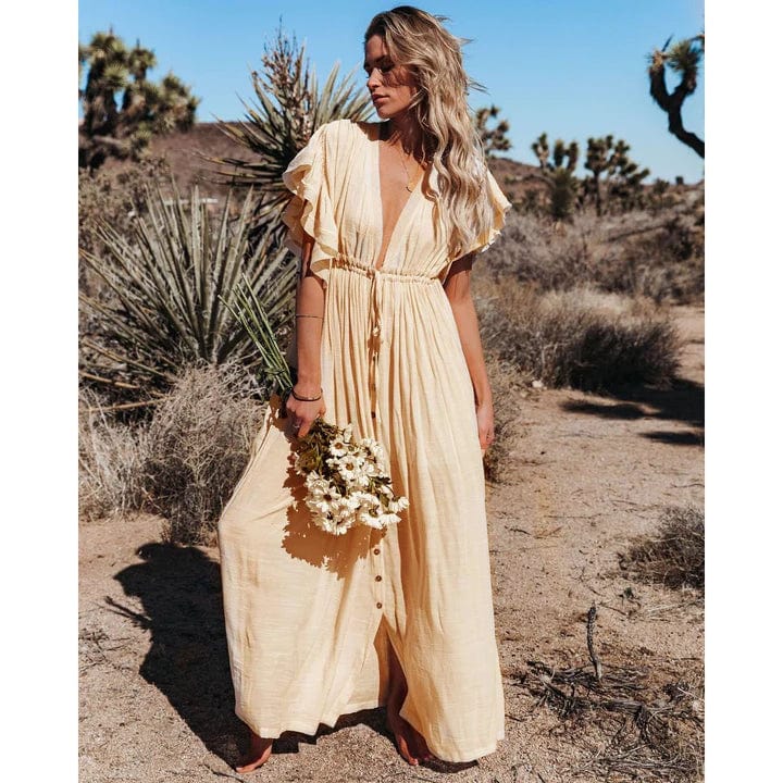 Solana | Robe Maxi Ibiza en Crème
