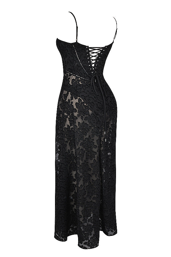 Paulette - Robe longue corset