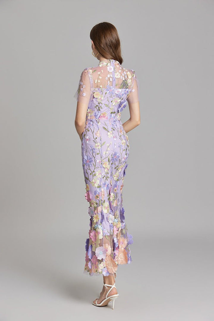 Sophia™ | Robe Midi Élégante avec Motif Floral