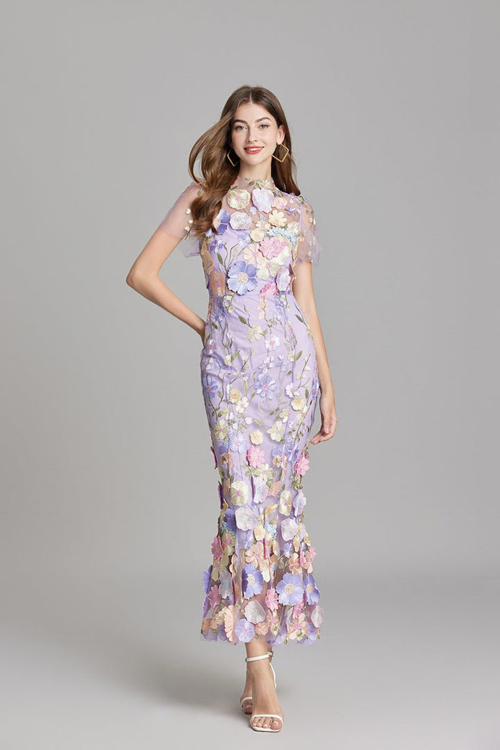 Sophia™ | Robe Midi Élégante avec Motif Floral