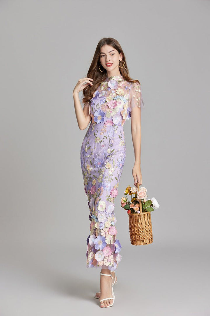 Sophia™ | Robe Midi Élégante avec Motif Floral