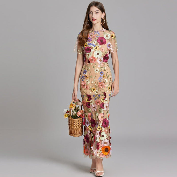 Sophia™ | Robe Midi Élégante avec Motif Floral