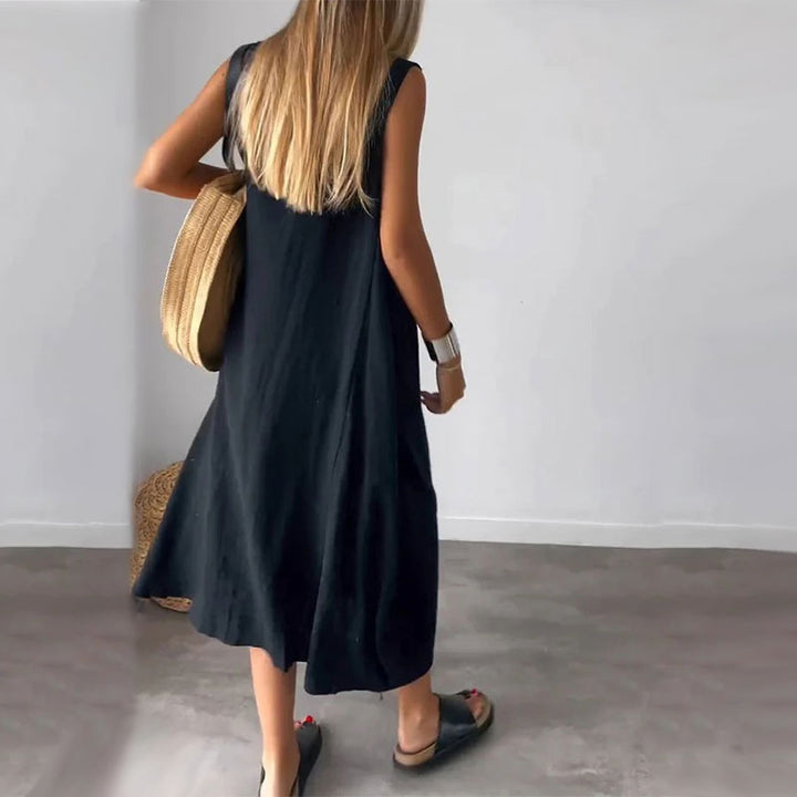 Noemi | Robe sans manches décontractée avec poches