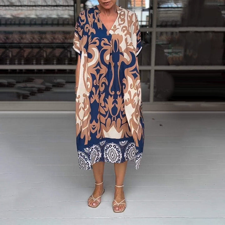 Alessia | Robe midi légère avec décolleté en V