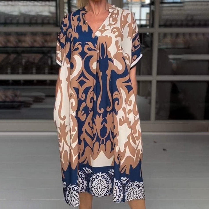 Alessia | Robe midi légère avec décolleté en V