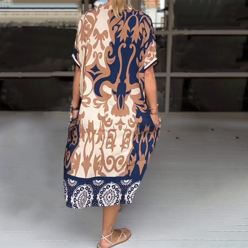 Alessia | Robe midi légère avec décolleté en V