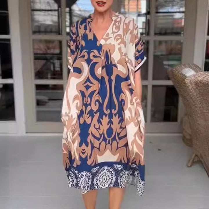 Alessia | Robe midi légère avec décolleté en V