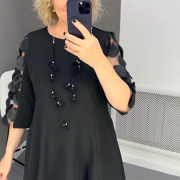 Demi | Robe midi évasée avec décor à pois