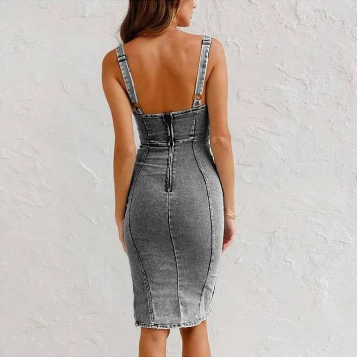 Mona | Robe-Camisole en Denim