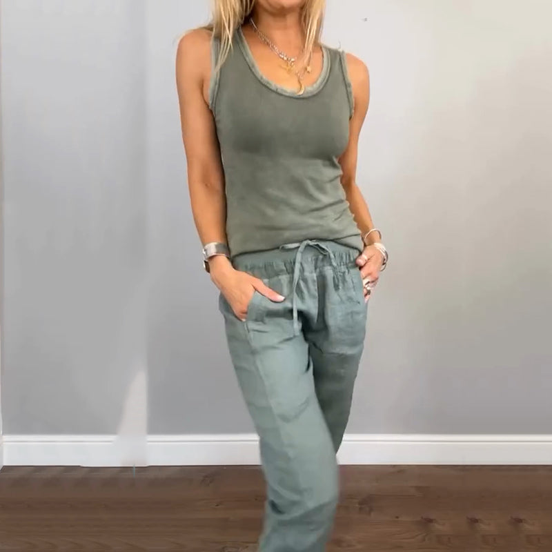 Gabriella | Ensemble Décontracté Deux Pièces pour un Style Naturel et un Confort Frais