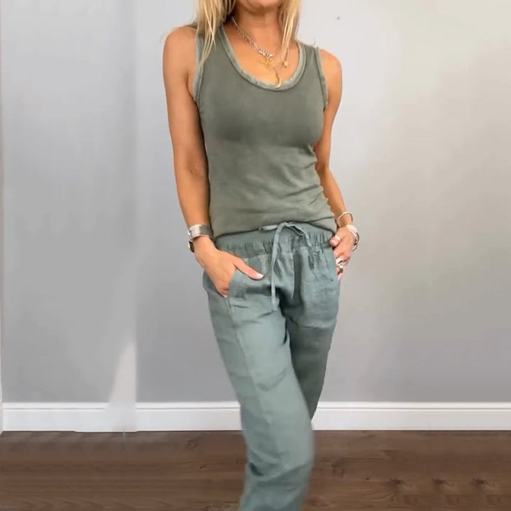 Gabriella | Ensemble Décontracté Deux Pièces pour un Style Naturel et un Confort Frais