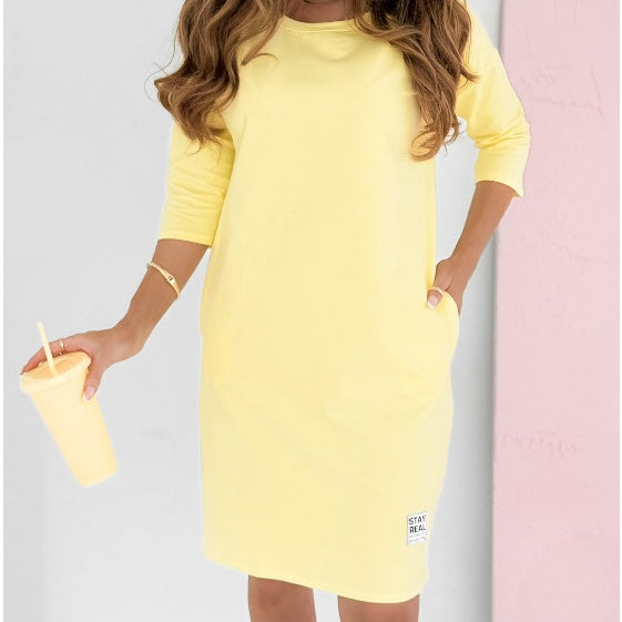 Mira | Robe à manches 3/4 avec poches