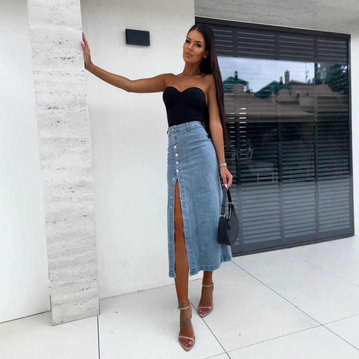Chiara | Jupe en jean tendance et ajustée