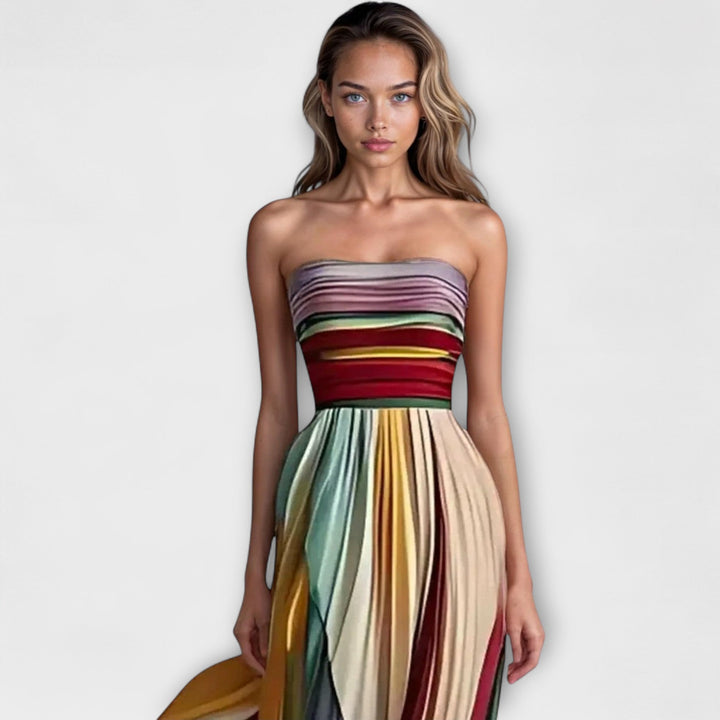 Flora | Robe sans manches colorée
