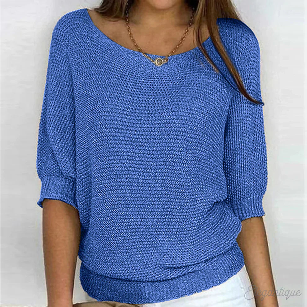 Fleur - Haut en tricot décontracté