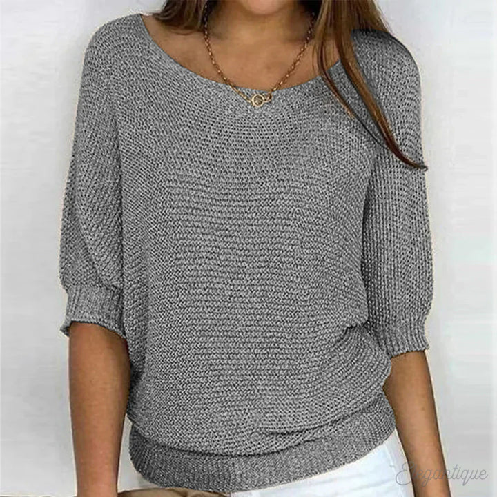 Fleur - Haut en tricot décontracté