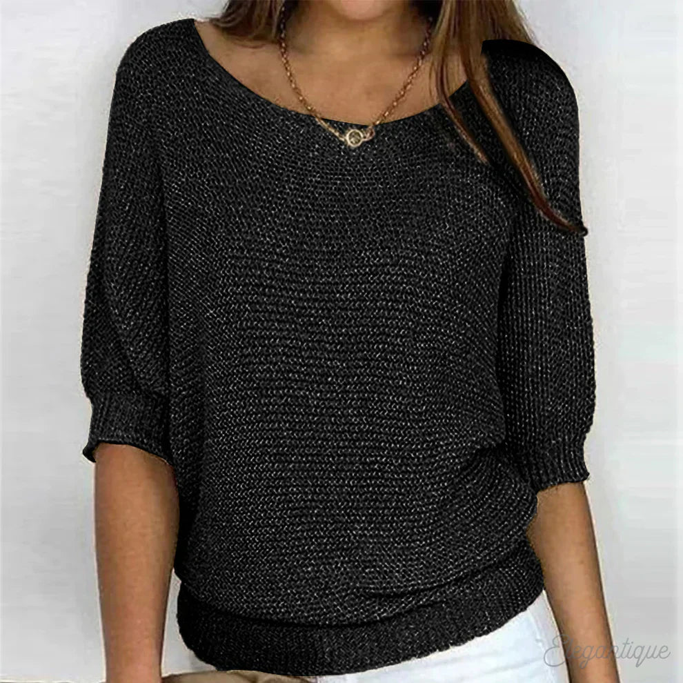 Fleur - Haut en tricot décontracté