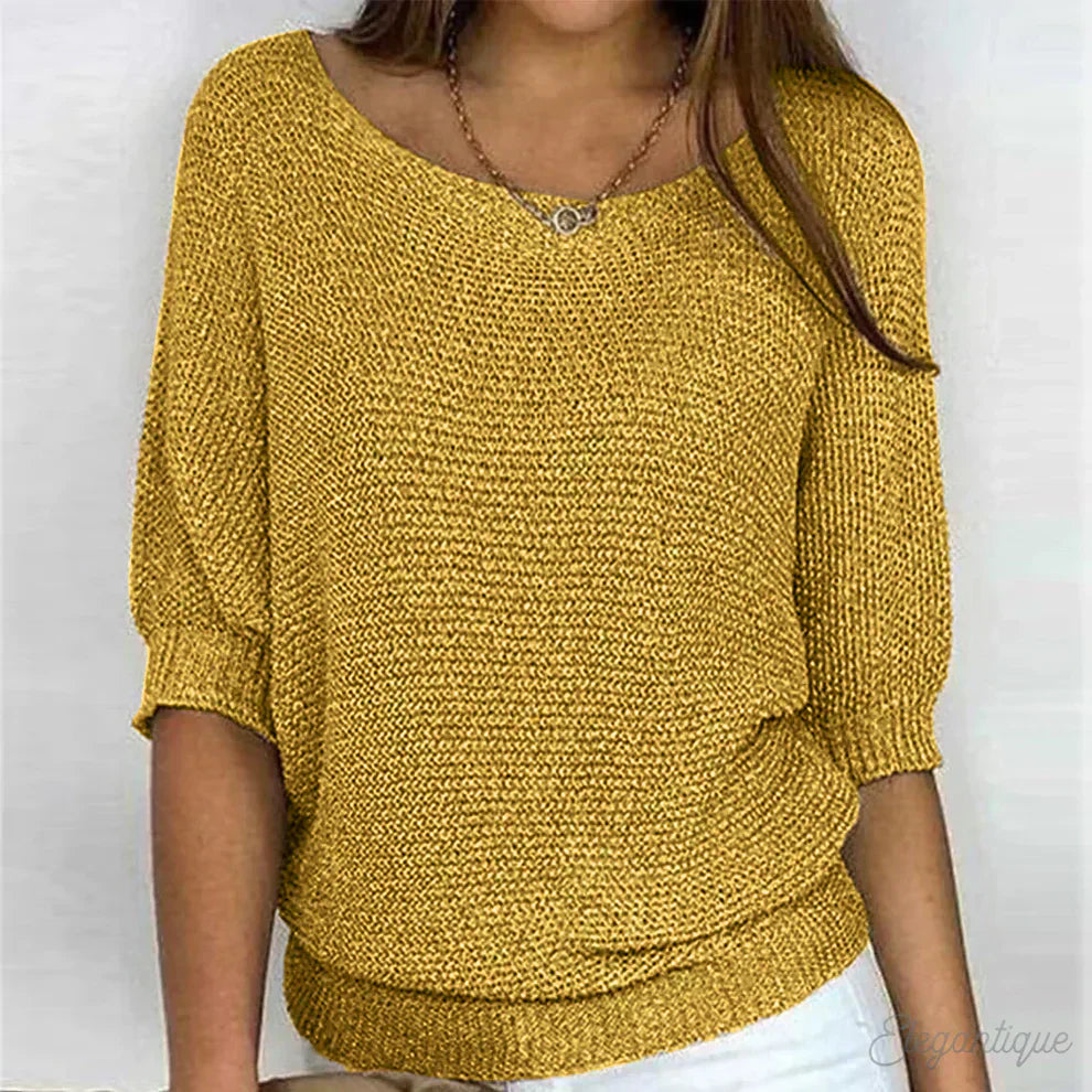 Fleur - Haut en tricot décontracté