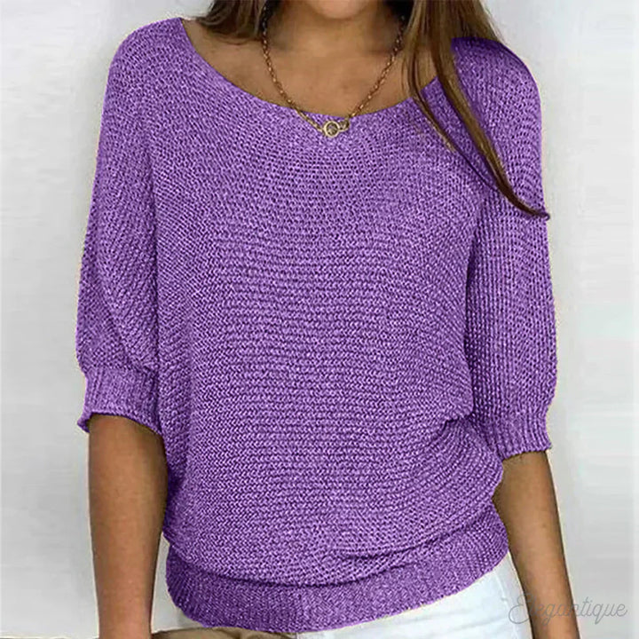 Fleur - Haut en tricot décontracté