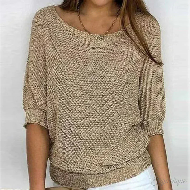 Fleur - Haut en tricot décontracté