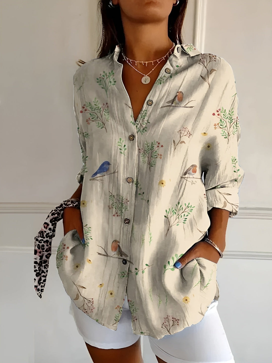 Roxane™ | Blouse florale en coton léger