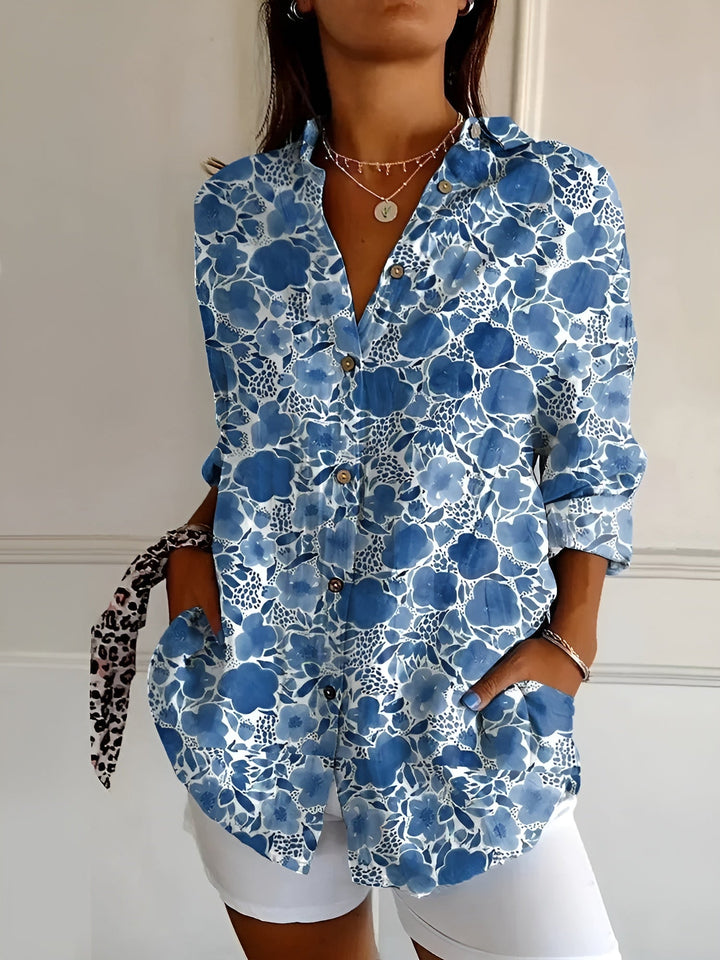 Roxane™ | Blouse florale en coton léger