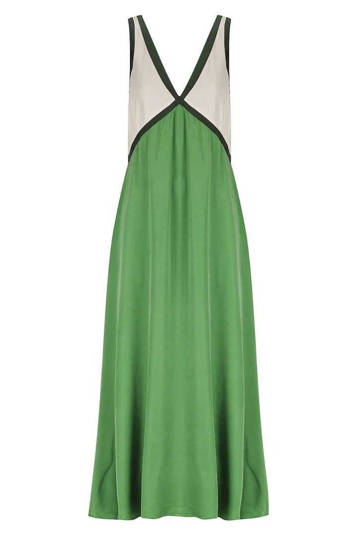Agate | Robe Midi avec Décolleté en V effet Suédine