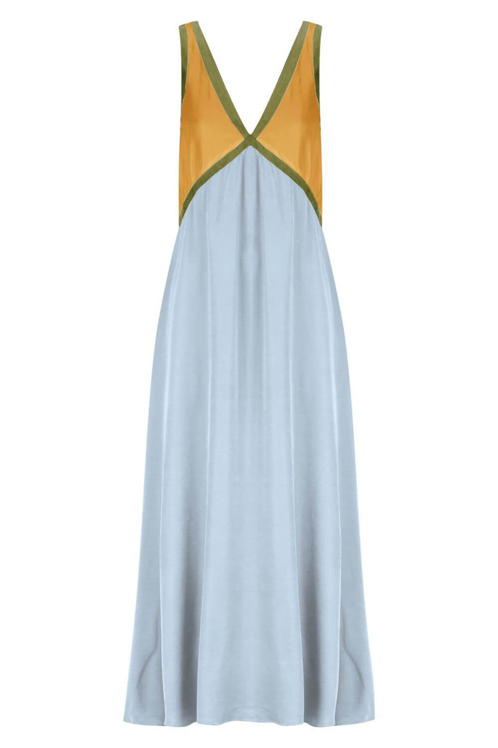 Agate | Robe Midi avec Décolleté en V effet Suédine