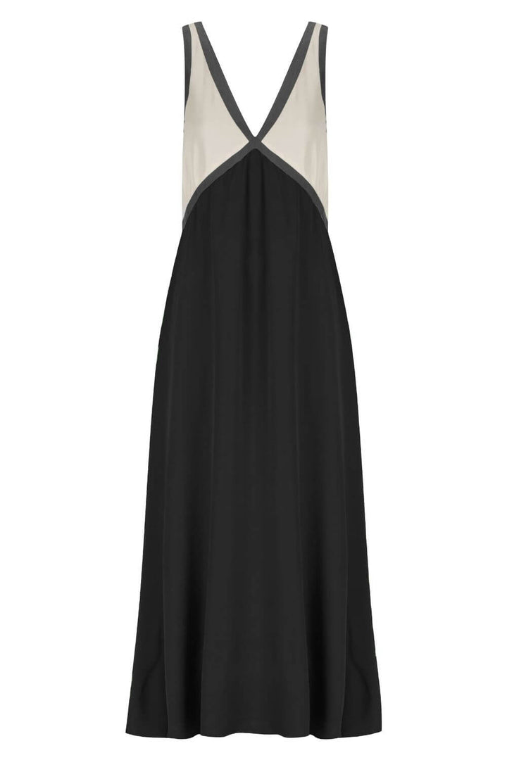 Agate | Robe Midi avec Décolleté en V effet Suédine