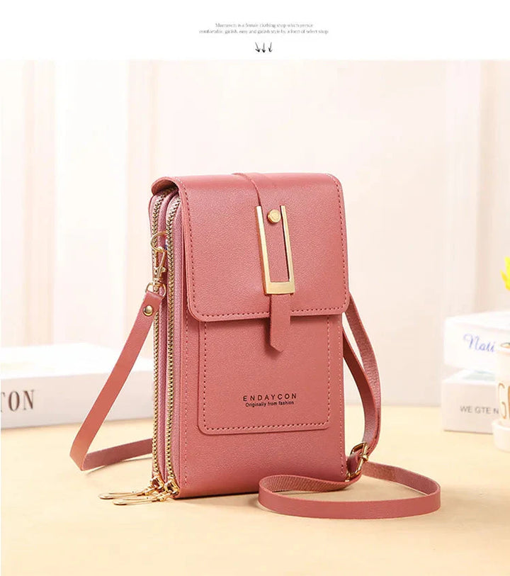Sac à main en cuir pour téléphone portable