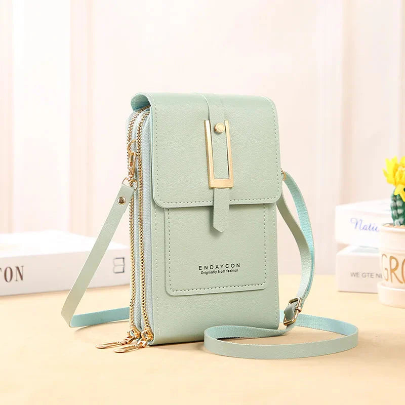 Sac à main en cuir pour téléphone portable