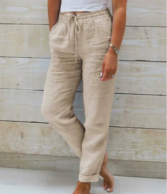 Giada | Pantalons Larges en Lin Légers et Confortables